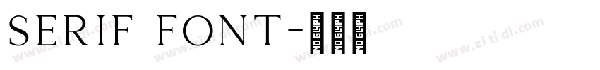 serif font字体转换